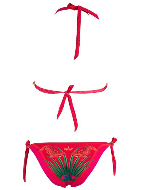 Bikini Donna Pin Up Rosa Con Stampa Jungle Albos Underwear Shop Online Intimo