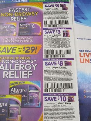 15 Coupons $8/1 Allegra 24ct + $3/1 Children's + $8/1 Allegra D + $10/1 ...