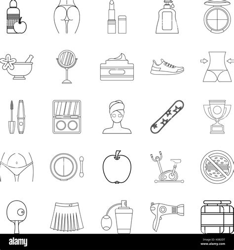 Prosperity Icons Set Outline Style Stock Vector Image And Art Alamy