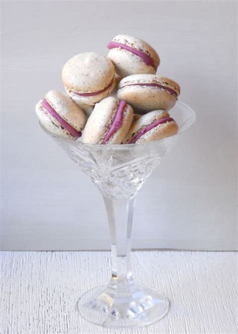 Vanilla Hazelnut Macarons With White Chocolate Blackberry Ganache