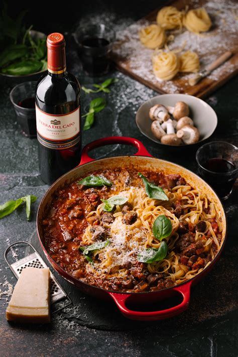 Chunky Lamb Mushroom Ragu With Tagliolini