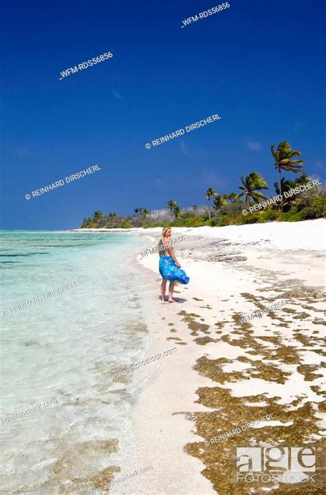 Tourist At Bikini Beach Bikini Atoll Micronesia Pacific Ocean