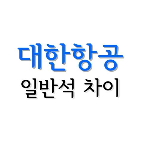 대한항공 일반석 플렉스 차이점 총정리 Dailyatoz