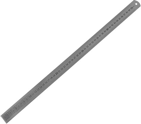 Uxcell Stainless Steel Marked Metric Straight Ruler 50cm