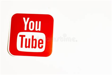 Los Angeles California Usa 17 January 2020 Youtube Logo On White