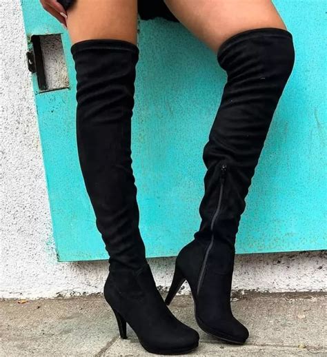 Ripley Elegantes Botas Bucaneras Mujer Taco Alto