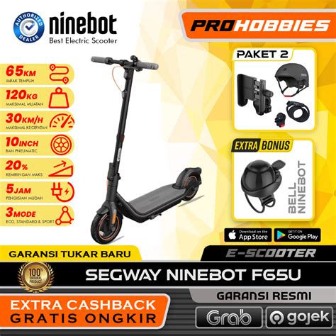 Jual Segway Ninebot KickScooter F65U Skuter Listrik Lipat F65 U