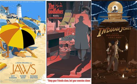 Illustrator recreates retro-style movie posters for classics like 'Jaws,' 'The Godfather'