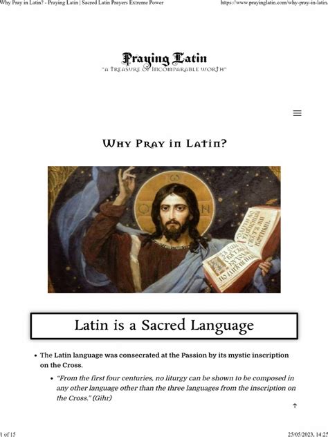 Prayer in Latin | PDF | Prayer | Catholic Church