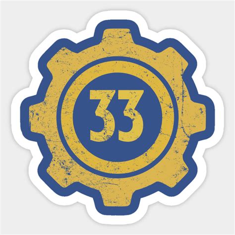 Vault 33 Fallout Sticker Teepublic