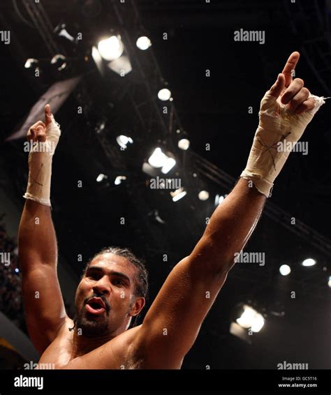 Englands David Haye Celebrates Becoming The New Wba World Heavyweight Champion After His Points