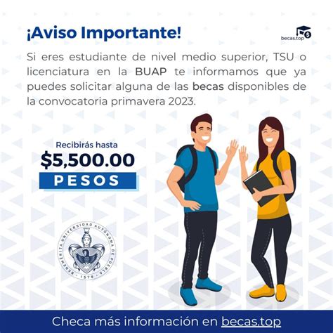 Becas BUAP 2023 Regístrate y obtén hasta 5 500 pesos