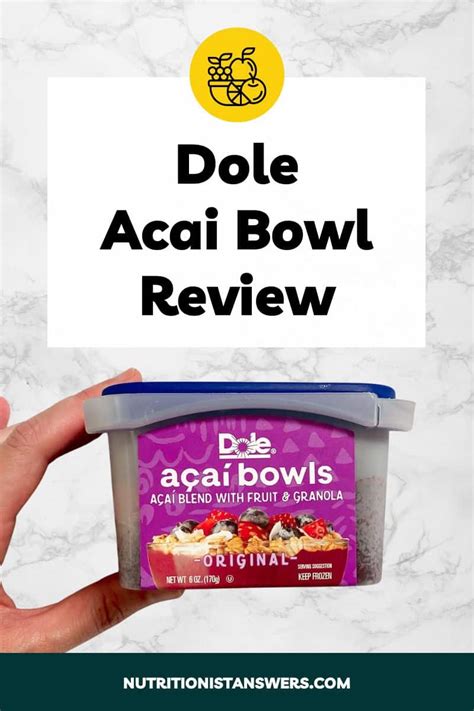 Dole Acai Bowls Frozen Original Acai Blend With Fruit And 58 Off