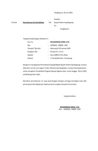 Contoh Surat Permohonan Izin Bupati Pdf