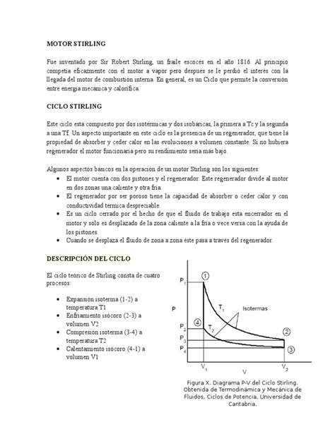 Ciclo Stirling | PDF | Química Física | Mecánica de Medios Continuos