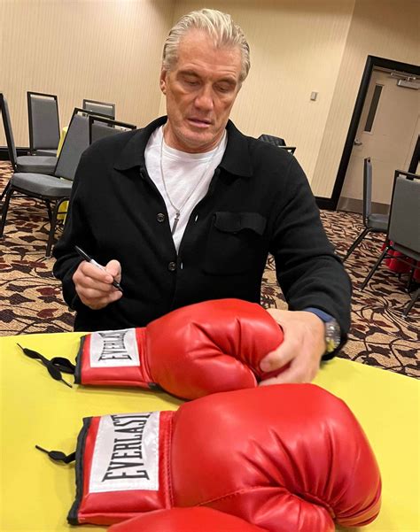 Dolph Lundgren Rocky IV Autographed Boxing Glove – Icon Autographs 