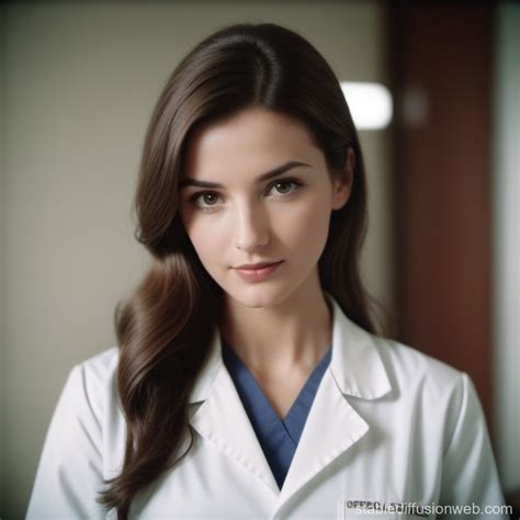 Realistic Photo Of Brunette Female Doctor Stable Diffusion Online