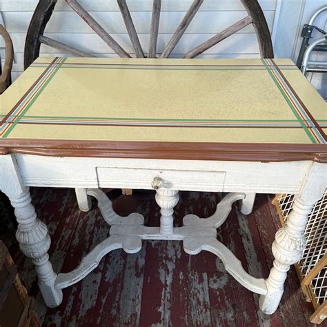 Vintage Porcelain Top Kitchen Table Etsy