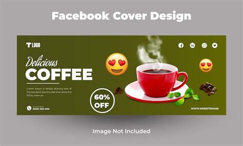 Premium Vector Delicious Coffee Sale Facebook Cover Design Template