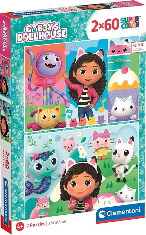 PUZZLE KOCI DOMEK GABI ZESTAW 2x60el GABBY S DOLLHOUSE CLEMENTONI