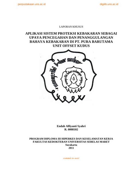 Pdf Aplikasi Sistem Proteksi Kebakaran Sebagai Upaya Pencegahan Dan Dokumen Tips