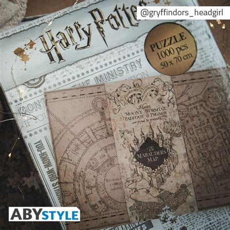 Puzzle 1000 pièces Carte du Maraudeur Harry Potter