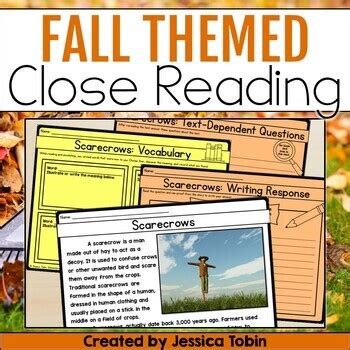 Fall Reading Passages Nonfiction Fall Close Reading Comprehension