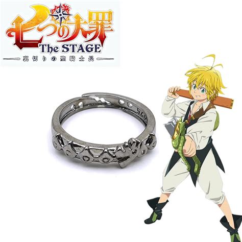 Anillo Ajustable De Anime The Seven Deadly Sins Para Hombres Accesorio