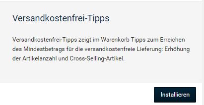 De Installation Der Versandkostenfrei Tipps Im Gambio Shop