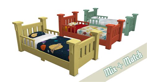 My Sims 4 Blog: Toddler Mattress and Bed Frame Recolors by TheNakedSim