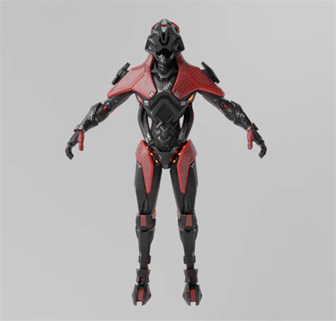 Artstation Mecha Demon Lowpoly Rigged Resources