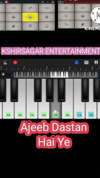 Ajeeb Dastan Hai Ye Song On Mobile Piano Tutorial Short Youtube