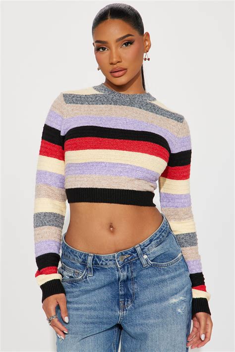 Sahara Striped Sweater Multi Color Fashion Nova