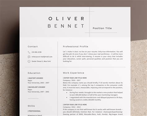 Minimalist Resume Templates