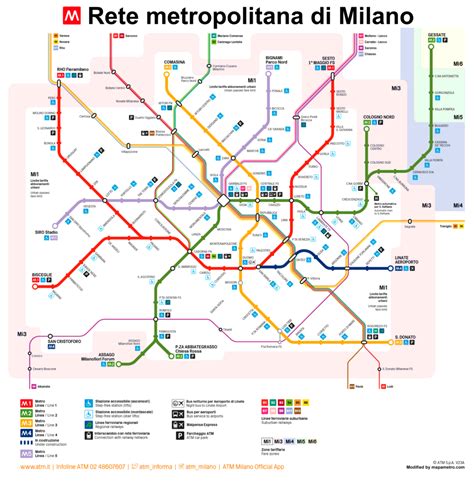 Mapa Metro De Milán