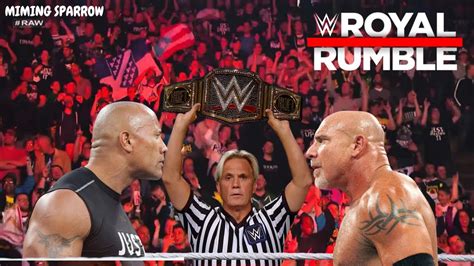 Goldberg Vs The Rock WWE Royal Rumble Full Match YouTube