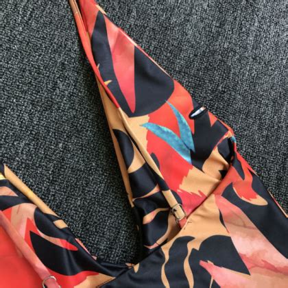The Lady One Piece Swimsuit Bikini Sexy Maple Printing Swimsuit On Luulla