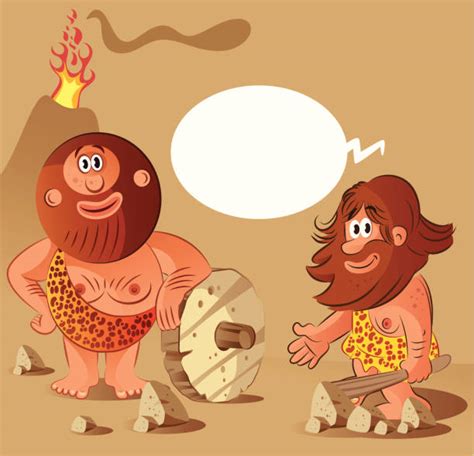 40 Caveman Inventing The Wheel Stock Illustrations Royalty Free