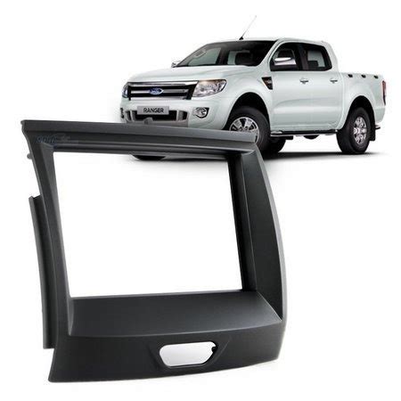 Moldura Painel Dvd 2 Din Ford Ranger 2016 A 2018 Preta Frete grátis