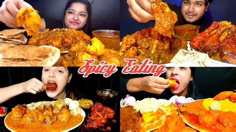 Asmr Eating Spicy Chicken Biryani Dum Biryani Mutton Curry Khichdi