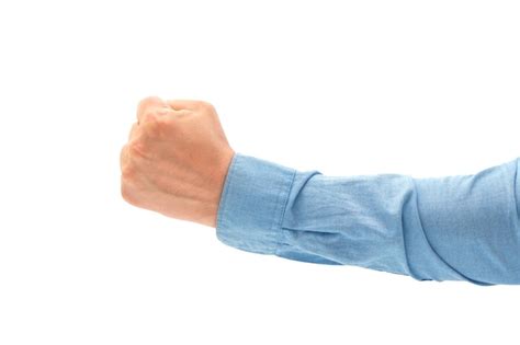 Premium Photo Human Hand Isolated On White Background Male Fist Close Up