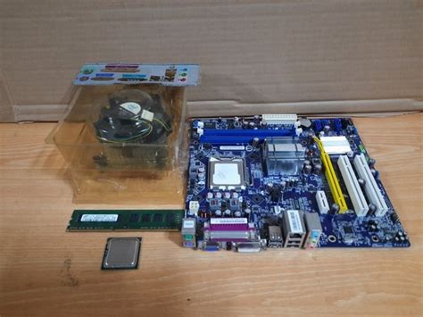 Jual Mainboard G Ddr Paket Core Duo E Ram Gb Dan Fan Di Lapak