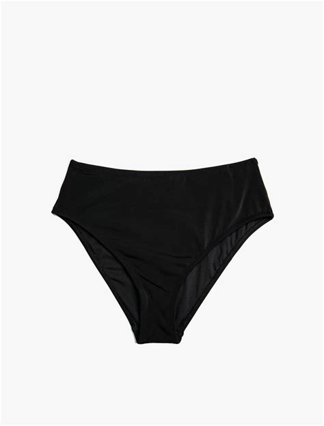 Siyah Kadın Basic Yüksek Bel Bikini Altı SAK BM Koton