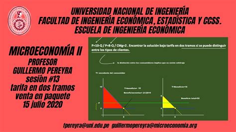 Microeconomía Intermedia II Tarifa en dos tramos y venta en paquete