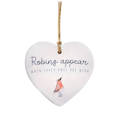 Sdjma Christmas Heart Ornament Robins Appear When Loved Ones Are Near