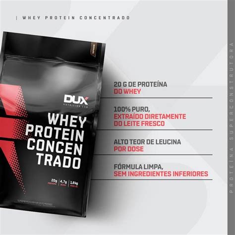 Whey Protein Concentrado Dux Nutrition Pouch 18kg Baunilha Netshoes