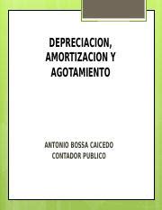 Depreciacion Amortizacion Y Agotamiento Pptx Depreciacion