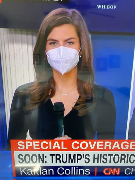 Kaitlin Collins smoking through that mask | Scrolller