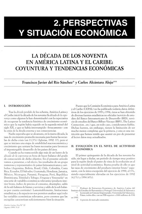 PDF La Década de los Noventa en América Latina y el Caribe Coyuntura y Tendencias Económicas