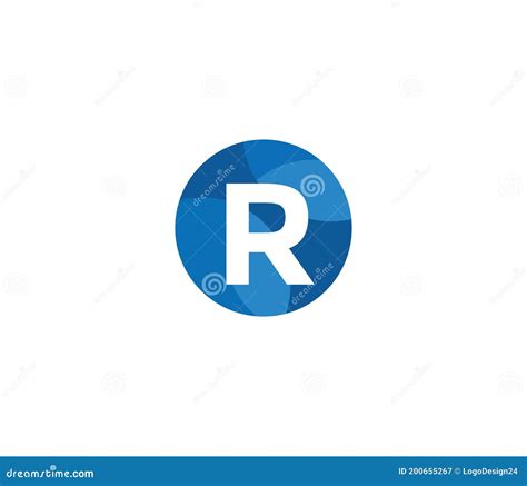 R Alphabet Circle Logo Design Concept Stock Vector - Illustration of button, idea: 200655267